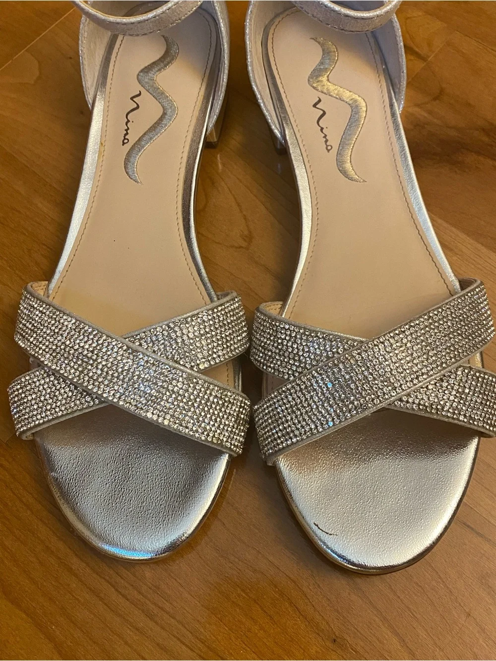 Nina Skylark Silver Sandals